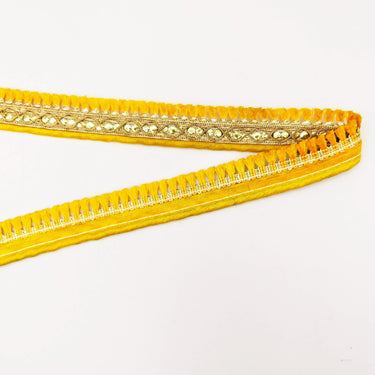 Yellow Tassels Trim, Gold Fringe Trim, Beaded Trim, Tassels Trim, Sari Trim, Sari Lace, Decorative Trim, Fringing Tape Trim By 3 Yards